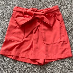 Coral dress shorts